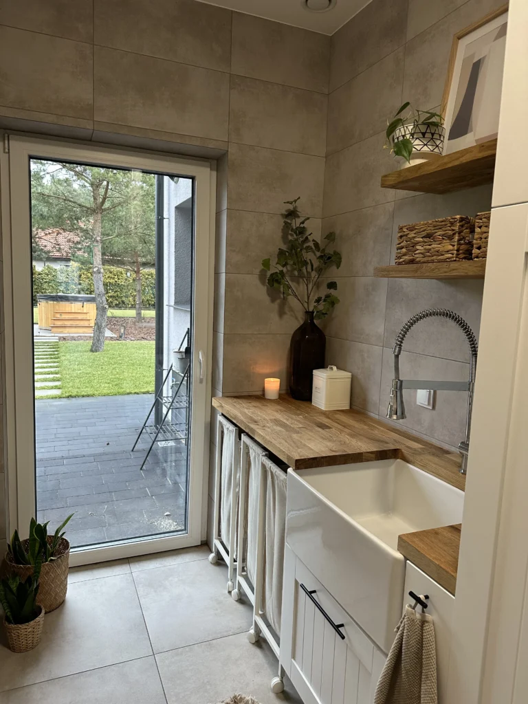 funkcjonalna pralnia w domu – projekt wnętrza