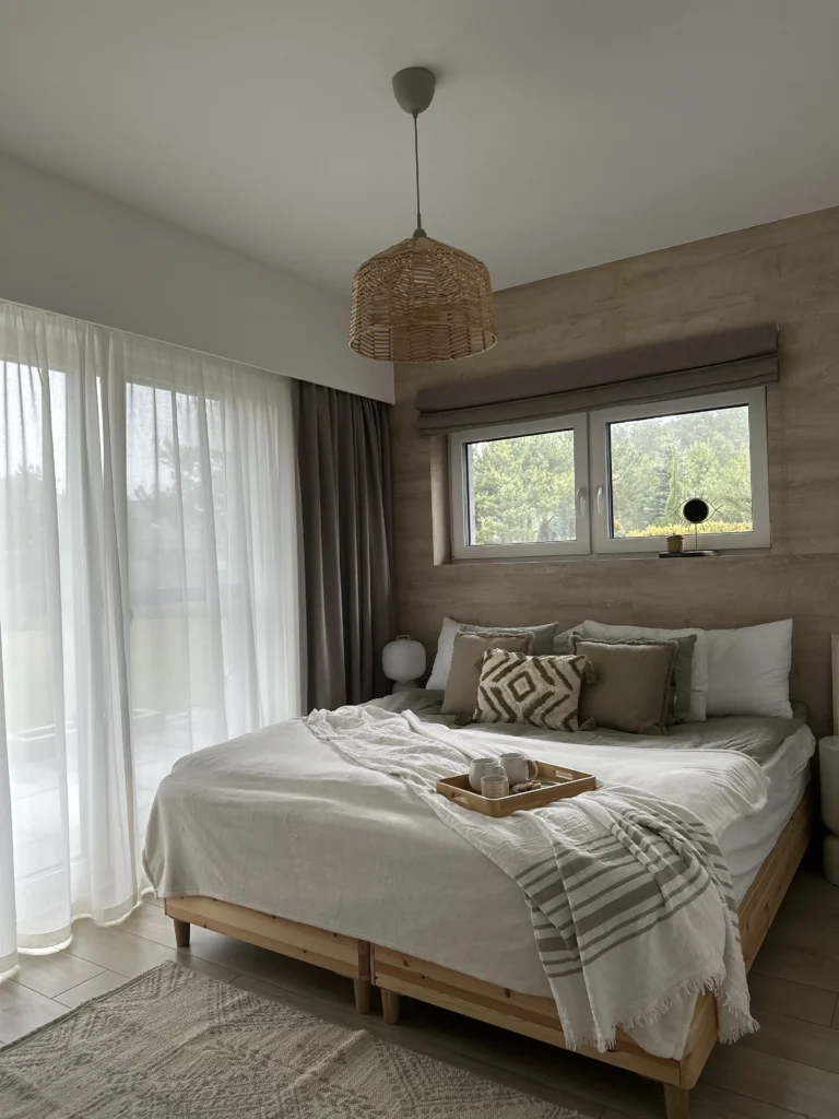 sypialnia główna – nowoczesna aranżacja wnętrza